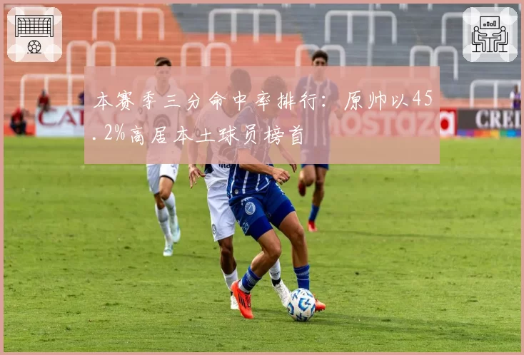 本赛季三分命中率排行:原帅以45.2%高居本土球员榜首